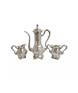 3PC Forbes Silver Co. Quadruple Silverplate Set Pitcher Milk &amp; Sugar Set... - $28.00 CAD