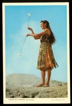 Vintage Ethnic Postcard Photo MAORI Poi Dancer New Zealand PPL Hastings 533 - £15.81 GBP