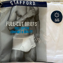 Stafford Full Cut Briefs Tighty Whities VTG Mens NEW 6 Underwear White M... - £65.95 GBP