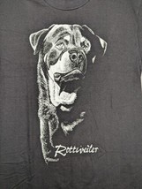 Vintage Hanes Rottweiler T-Shirt Medium Black Dog NOS - £14.35 GBP