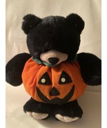 Black Build A Bear jack o lantern pumpkin outfit plush orange 17 inch - $47.71 CAD
