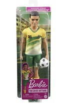 Mattel Barbie Ken Boy Doll You Can Be Anything Soccer Player Green Uniform 12in - £11.19 GBP