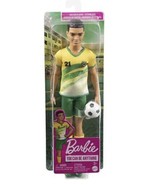 Mattel Barbie Ken Boy Doll You Can Be Anything Soccer Player Green Unifo... - £11.06 GBP