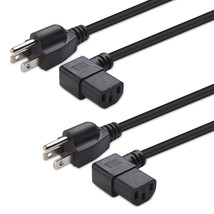 Cable Matters 2-Pack 16 AWG Right Angle Power Cord (Power Cable) 6 Feet (NEMA 5- - £23.44 GBP