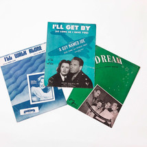 Vintage Music Set of 3  I&#39;ll Walk Alone, I&#39;ll Get By, &amp; Dream 1943-1945 - £14.21 GBP