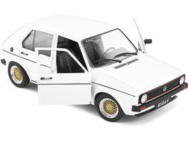 1983 Volkswagen Golf L Custom White w Gold Wheels 1/18 Diecast Car Solido - £61.32 GBP