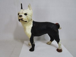 RARE Left Facing Hubley Cast Iron Boston Terrier Dog Door Stop - £179.04 GBP