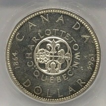 1964 (1864-) Canadian $1 Confederation Meetings Commemorative Silver Dollar Coin - $24.18