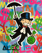 Monopoly Man rich uncle graffiti pop money bag ceramic tile mural backsplash - £46.97 GBP+