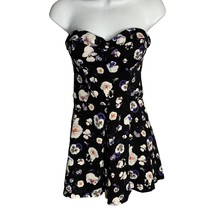 Guess Strapless Sweetheart Shorts Romper 6 Black Floral Lined Zip Padded... - £36.59 GBP