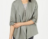 Size XS Style &amp; Co. Womens Jacket Utility Draped Open Front Sage NWT - $12.50