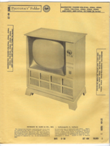 1958 MAGNAVOX U26-01AA Tv TELEVISION SERVICE MANUAL Photofact 02AA 03AA ... - $12.86