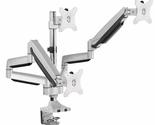 SIIG Triple Monitor Desk Mount-13 to 32&quot;,Silver,Premium Gas Spring,for F... - £229.45 GBP