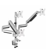 SIIG Triple Monitor Desk Mount-13 to 32&quot;,Silver,Premium Gas Spring,for F... - £235.39 GBP