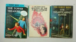 3 Vintage Hardy Boys Books 4 Stories Hardcover The Tower Treasure  - £11.73 GBP