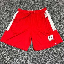 Wisconsin Badgers Athletic Shorts Men Large Red Fanatics Drawstring Size... - $345.09 MXN