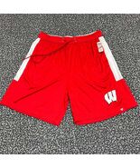 Wisconsin Badgers Athletic Shorts Men Large Red Fanatics Drawstring Size... - $345.09 MXN