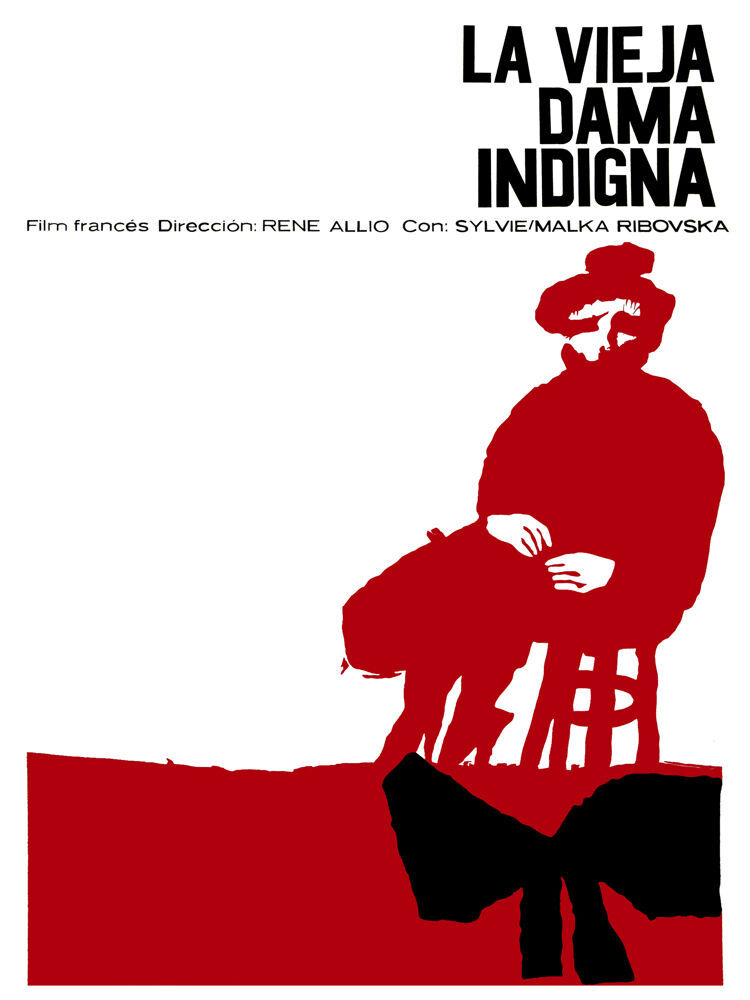 La vieja dama indigna vintage movie POSTER.Graphic Design.Wall Art Decor.3478
