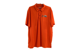Peachland Radio Authentic T-Shirt Company SS Collared Polo Shirt Mens XL Orange - £15.54 GBP