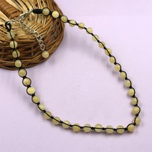 Natural Honey Calcite 8x8 mm Beads Adjustable Thread Necklace ATN-27 - £11.25 GBP