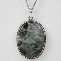 Massiccio 925 Argento Sterling Seraphinite Ciondolo Collana Donna PSV-1273 - £40.38 GBP+