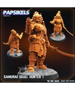 3D Printed Papsikels August 2024 Scifi Samurai Skull Hunter 28mm 32mm - €8,49 EUR