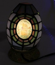 Tiffany Style Cheyenne  Lamp Egg Shaped With Easter Bunny lighted night light - £35.82 GBP