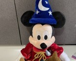 Rare HTF Disney Parks Mickey Mouse Sorcerer Apprentice Plush Toy 50 Year... - $20.74