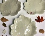 Olfaire Portugal White Maple 7x7&quot;  Leaf Salad Plates Lunch Fall Lot of 3... - $29.69