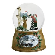 Roman Child and Dog Checking Mailbox Musical Glass Plays Tune"TOYLAND" - £34.36 GBP