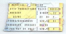 AC/DC Concert Ticket Stub May 24 1991 Buffalo New York - $24.74