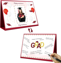 Red Graduation Decoration, Creative Desk Calendar Class of 2024 Graduation Signa - £16.82 GBP