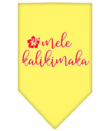 Mele Kalikimaka Screen Print Bandana Yellow Size Large - £9.28 GBP