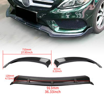 For 2015-2018 Mercedes W205 C-Class Carbon Look Front Bumper Body Kit Lip 3PCS - £57.48 GBP