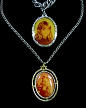 Child &amp; Creepy Toothache Doll Vintage Pictures Oval Charms Necklace &amp; Bracelet - £14.78 GBP