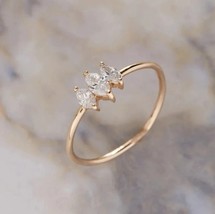 Marquise Cut Three Stone Engagement Minimalist Unique Anniversary Ring For Women - £73.09 GBP