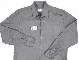 NEW $575 Brioni Royal Oxford Button Front Shirt!  Med  Gray  *Roomy Full Cut* - £152.69 GBP