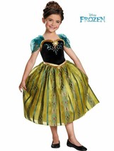 Anna Costume Medium 7/8 Girls Frozen Anna Costume DELUXE Disney Frozen NEW - $19.79