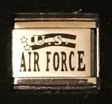 U.S. Air Force Military Laser Italian Charm Link 9MM K47 - £9.42 GBP