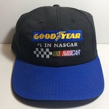 GOODYEAR Nascar Winged Foot Blue  Snapback Hat Vintage Swingsters USA - £7.54 GBP