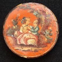 European Hand Painted Red Snuff Box 18th/19th Century - $188.67