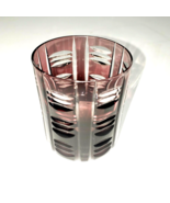 VTG Bohemian Czech Glass Crystal Purple Wine Cut To Clear Votive Holder ... - $24.99