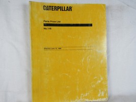 No 116 1989 CAT Caterpillar Spare Parts Dealer Price List Manual Book Gu... - $9.50