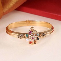 Multi Colour Gemstone Bangle Bracelet, Birthstone Bracelet, Wedding Gift, Fiance - £252.00 GBP