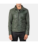 Jacket Leather Biker Motorcycle Mens Coat Vintage Bomber Lambskin Slim G... - $2,580.42 MXN+
