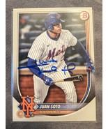 Juan Soto Hand Signed Baseball Card Autographed New York Mets NY Auto - $50.76 CAD