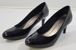 BG) Woman Comfort Plus by Predictions Glossy Black Heels Shoes 8 - $13.85