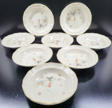 8 Mikasa Berry Vale Soup Cereal Bowls Set Vintage Floral Scallop FG001 Japan Lot - £78.03 GBP