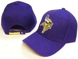 Minnesota Vikings NFL Team Apparel Purple Structured Hat Cap Adult Adjustable - £13.58 GBP