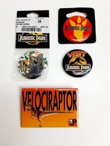 Dinosaur Jurassic Park Button Pin Vintage from 90s Lot of 4 - £5.36 GBP